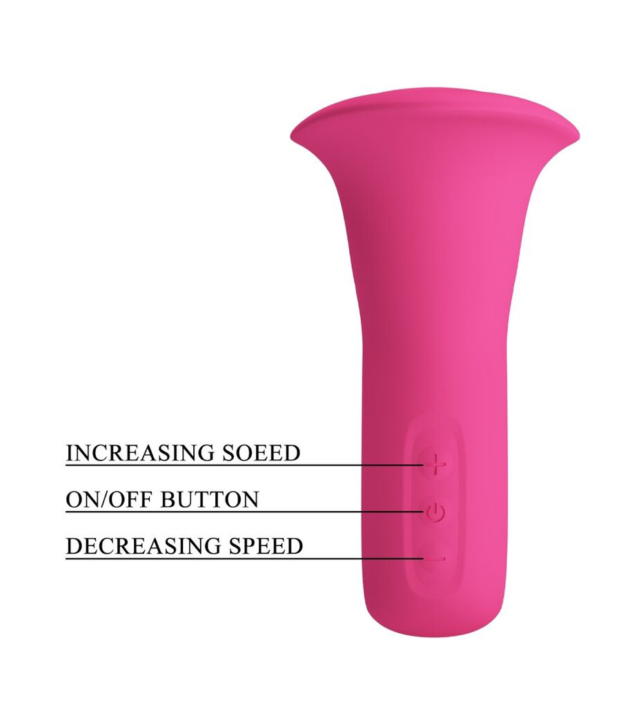 PRETTY LOVE - CLYDE VIBRATEUR ORAL LANGUE VIBRANTE 12 VIBRATIONS ROSE