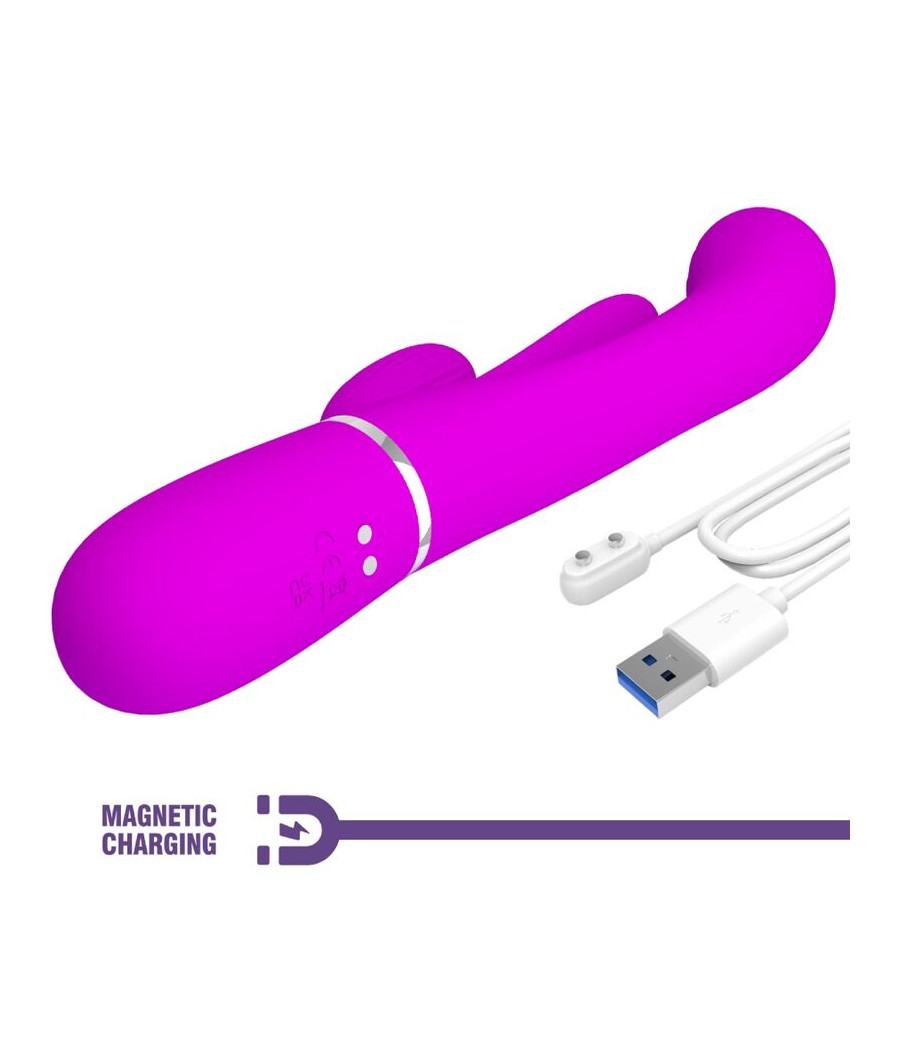 PRETTY LOVE - SHANIA TRIPLE RABBIT VIBRATEUR MULTIFONCTION ROSE