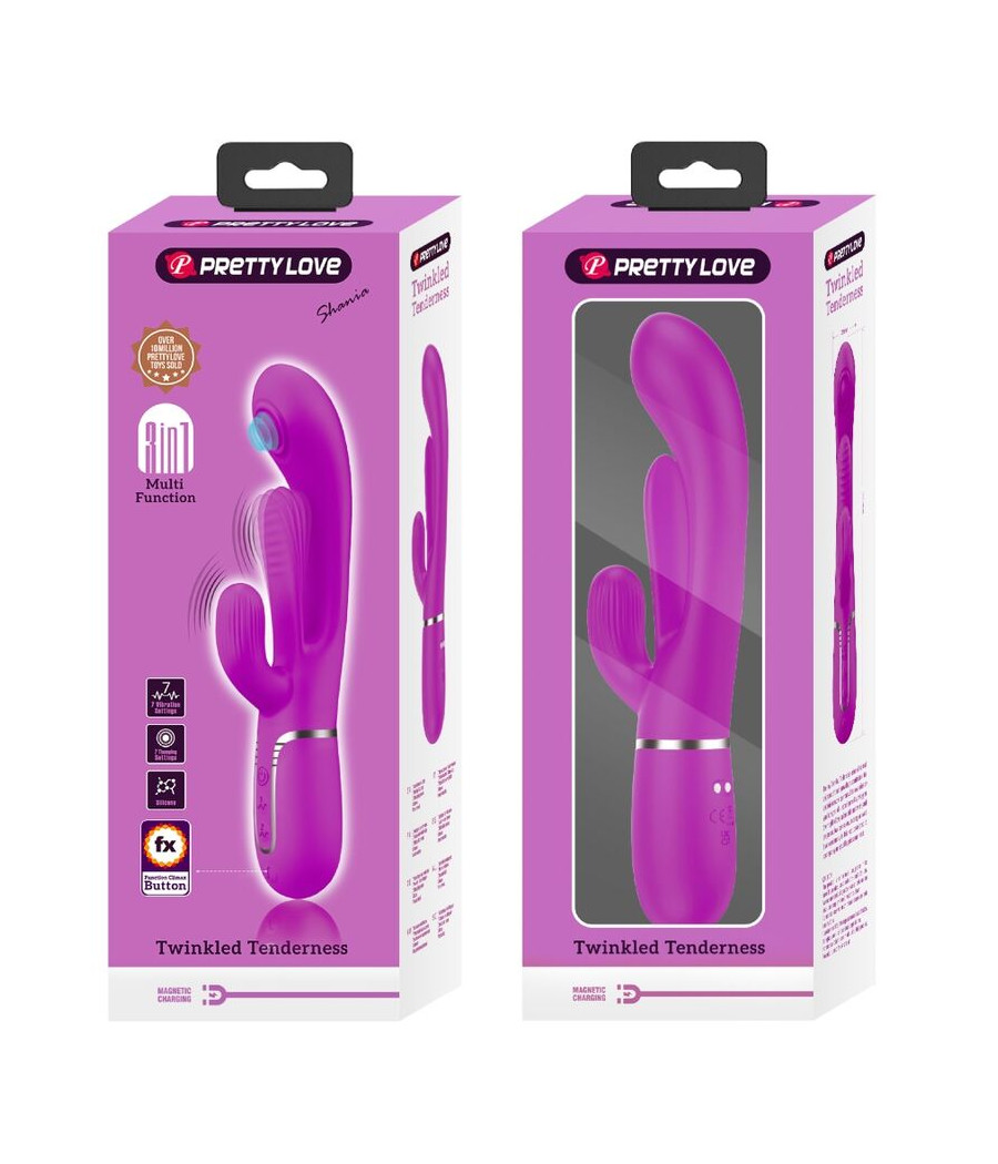 PRETTY LOVE - SHANIA VIBRATORE TRIPLO CONIGLIO MULTIFUNZIONE ROSA