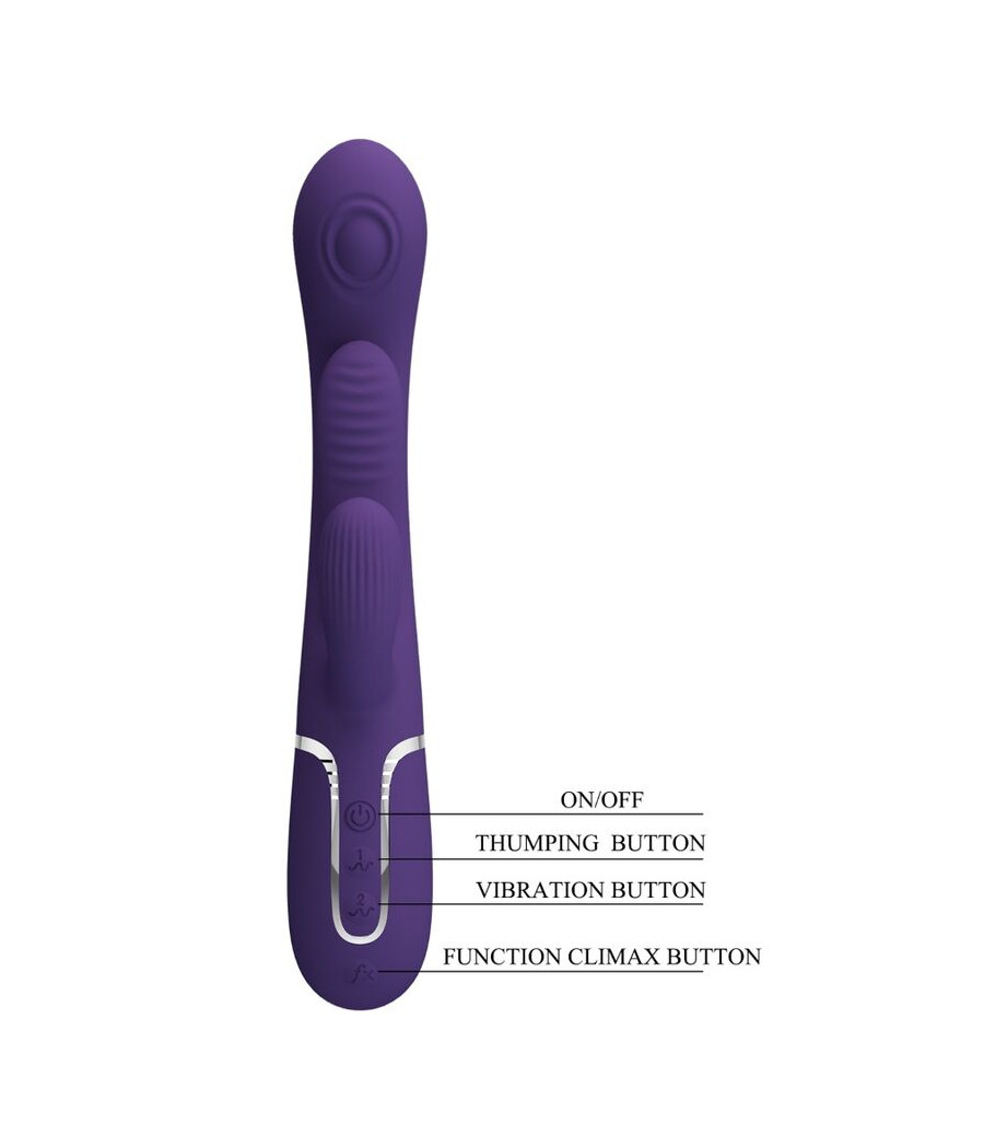 PRETTY LOVE - SHANIA TRIPLE RABBIT VIBRATOR MULTIFUNCTION PURPLE