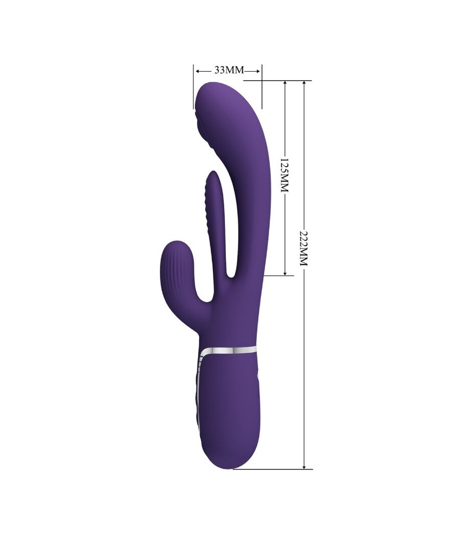PRETTY LOVE - SHANIA TRIPLE RABBIT VIBRATOR MULTIFUNCTION PURPLE