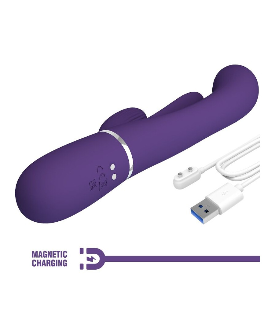 PRETTY LOVE - SHANIA TRIPLE RABBIT VIBRATOR MULTIFUNCTION PURPLE