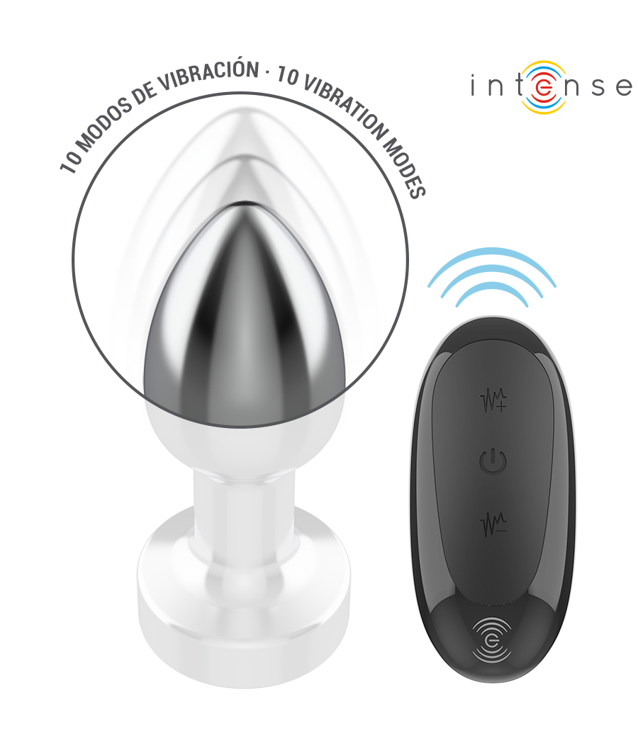 INTENSE - ANAL PLUG 10 VIBRATIONS METAL WITH REMOTE CONTROL S