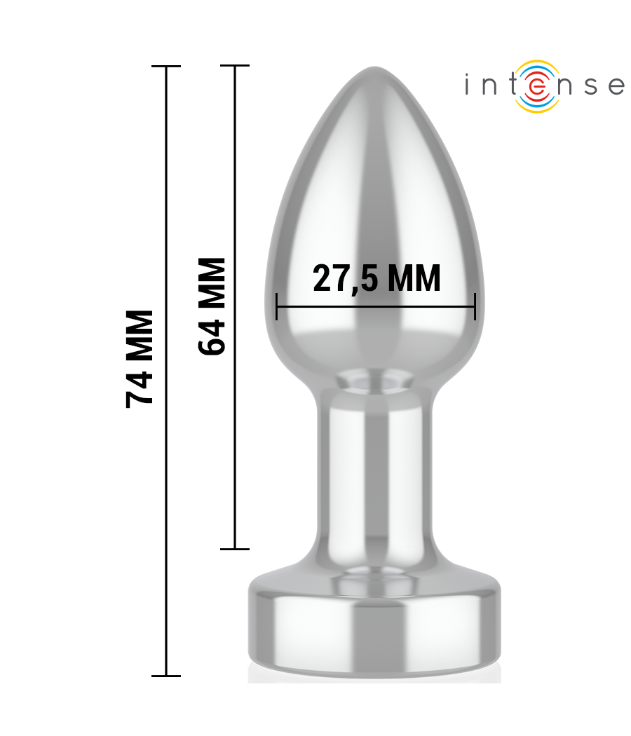 INTENSE - PLUG ANAL 10 VIBRACIONES METAL CON CONTROL REMOTO S