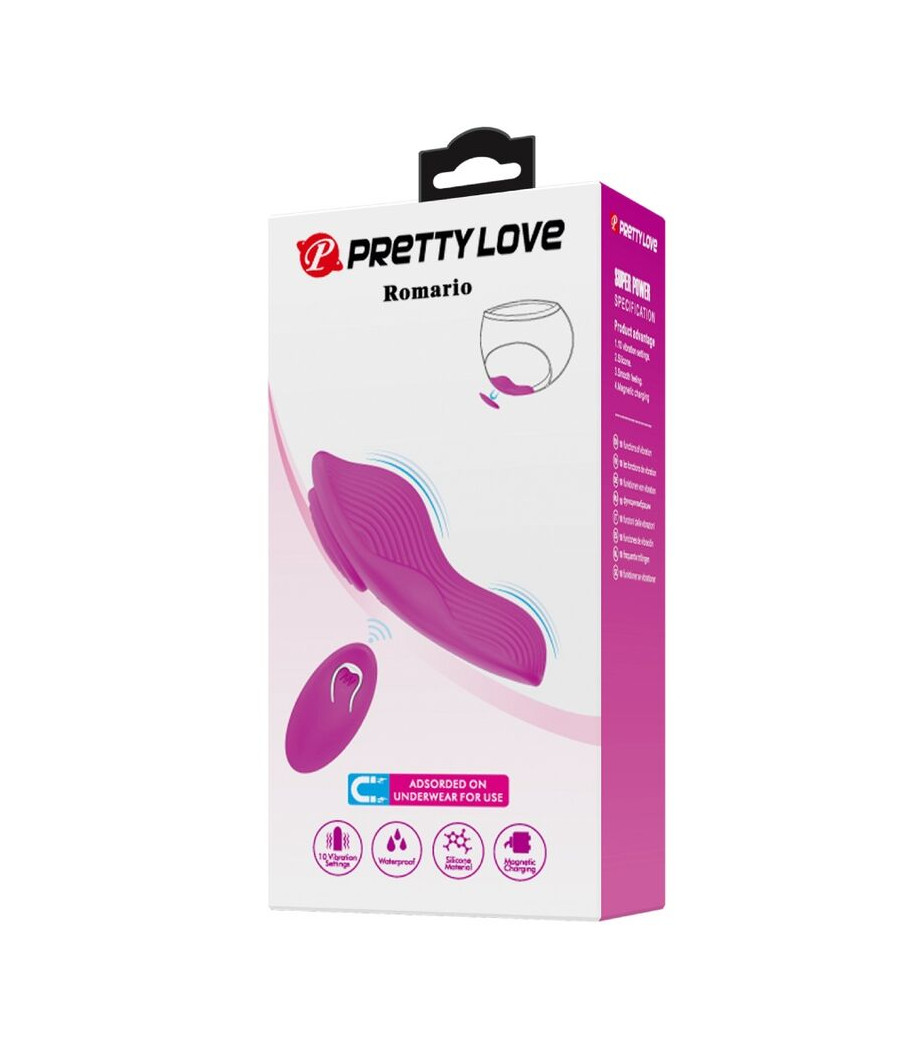 PRETTY LOVE - ROMARIO ESTIMULADOR LAY-ON CLÍTORIS CONTROL REMOTO ROSA
