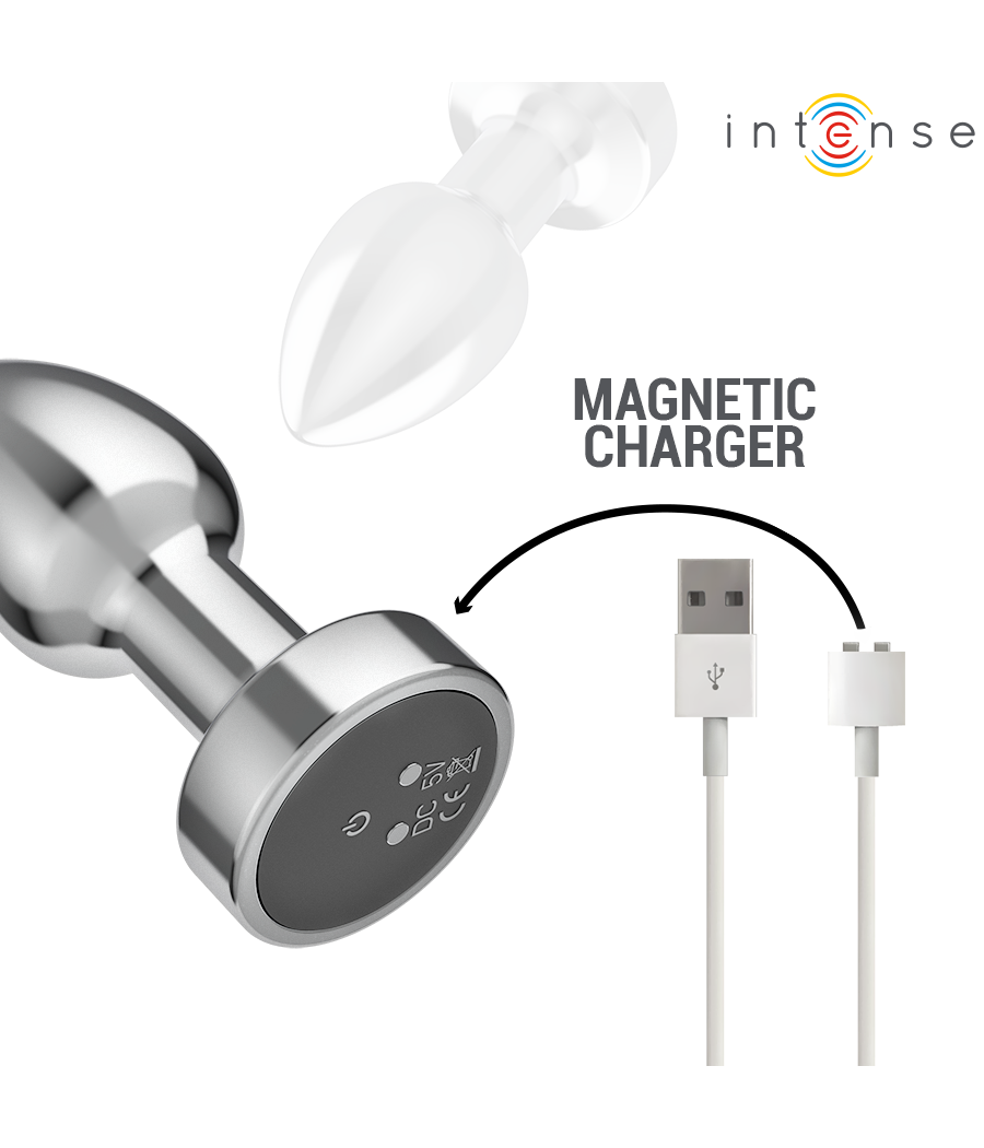INTENSE - PLUG ANALE 10 VIBRAZIONI METALLO CON TELECOMANDO S