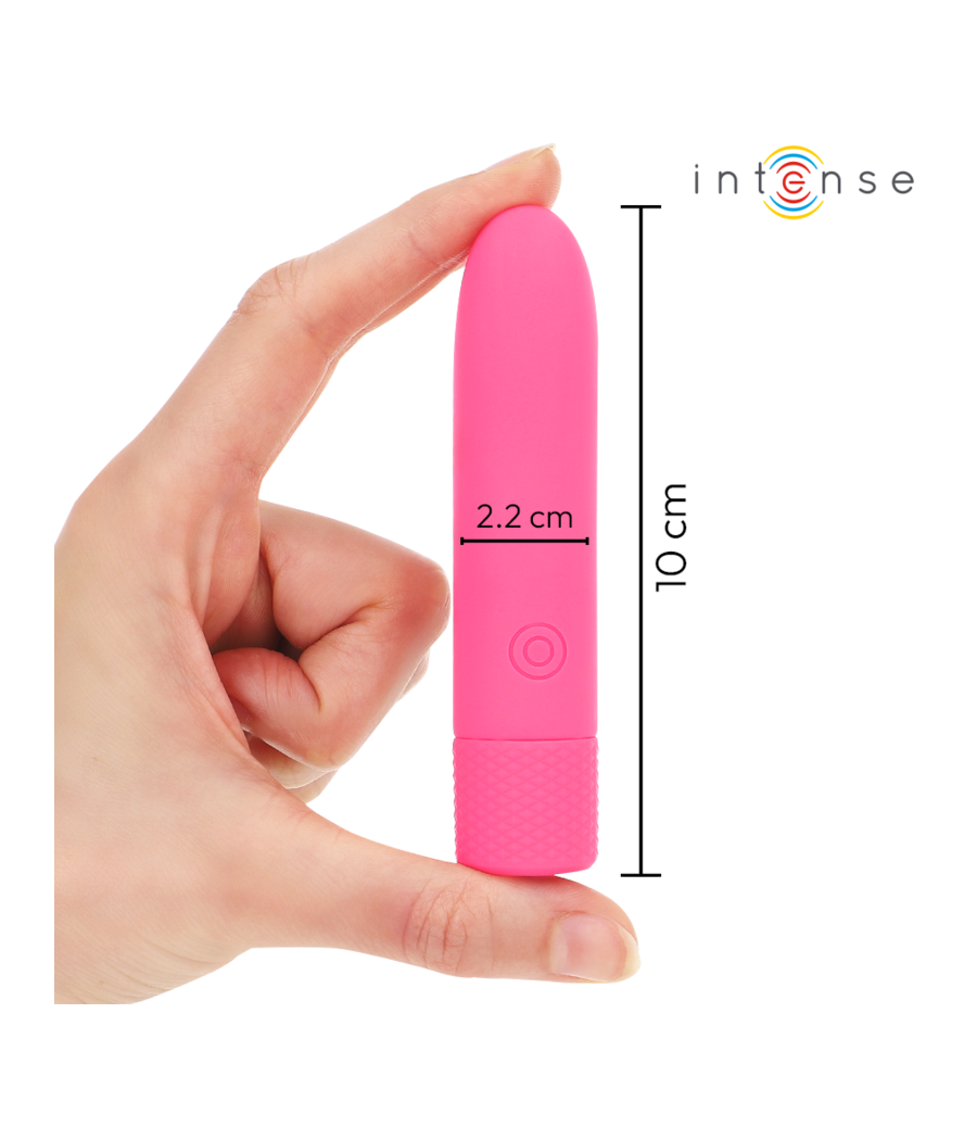 INTENSE - SYMONE USB RECHARGEABLE VIBRATING BULLET 8 VIBRATIONS PINK 10 X 2.2 CM