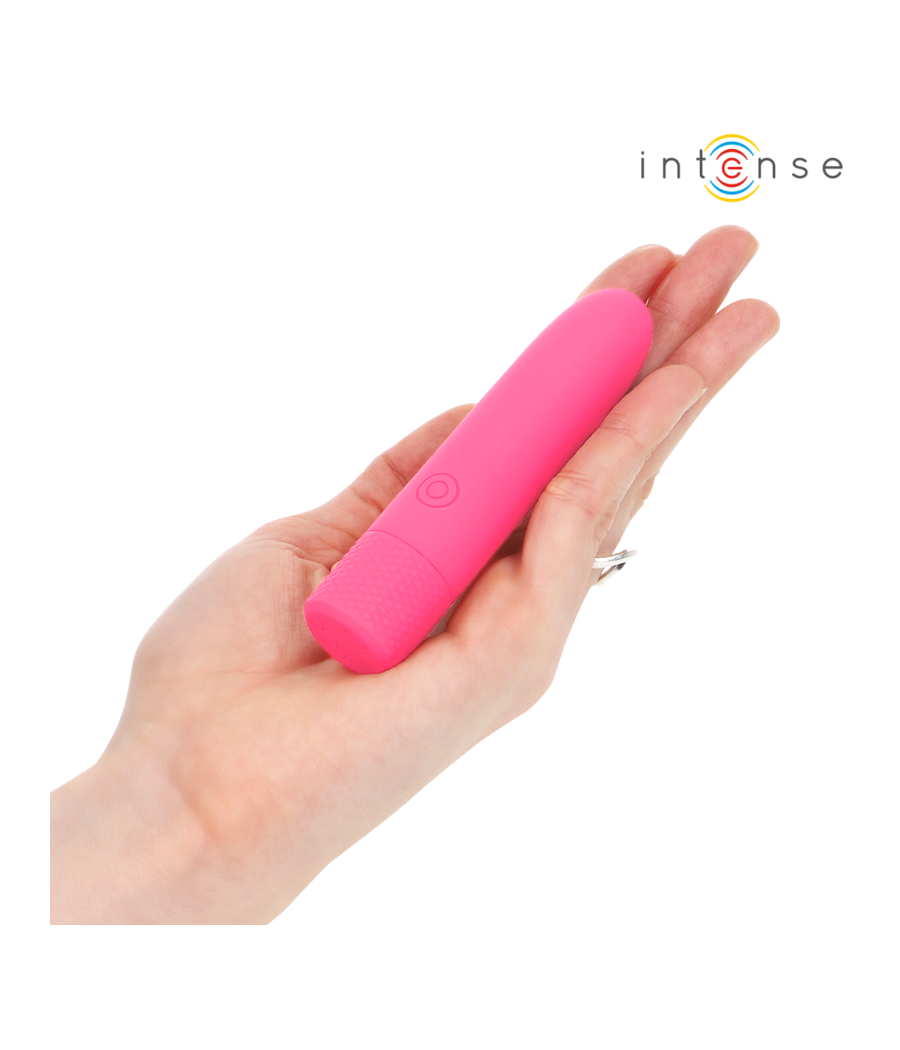 INTENSE - SYMONE USB RECHARGEABLE VIBRATING BULLET 8 VIBRATIONS PINK 10 X 2.2 CM