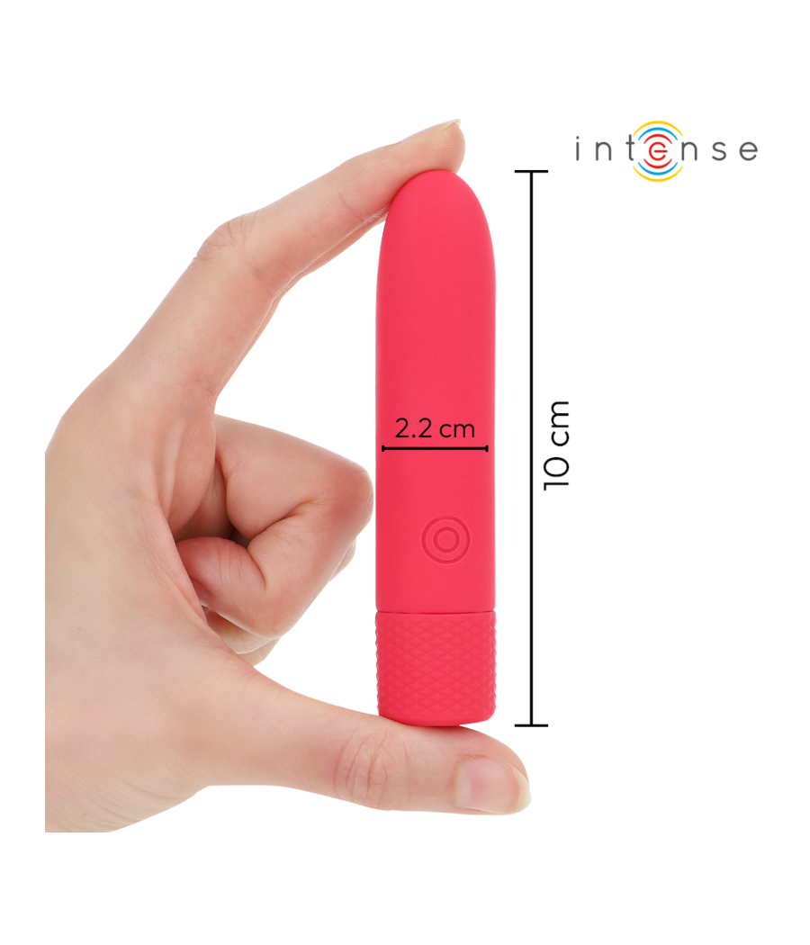 INTENSE - SYMONE BALA VIBRADORA RECARGABLE POR USB 8 VIBRACIONES ROJO 10 X 2.2 CM