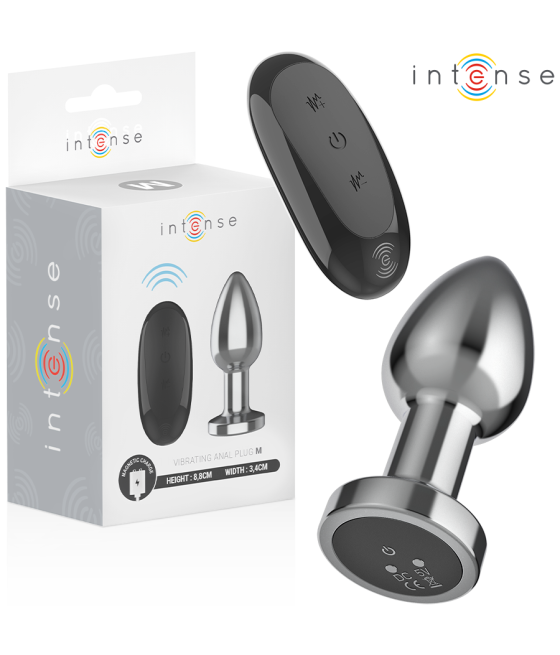 INTENSE - PLUG ANAL 10 VIBRAÇÕES METAL COM CONTROLE REMOTO M