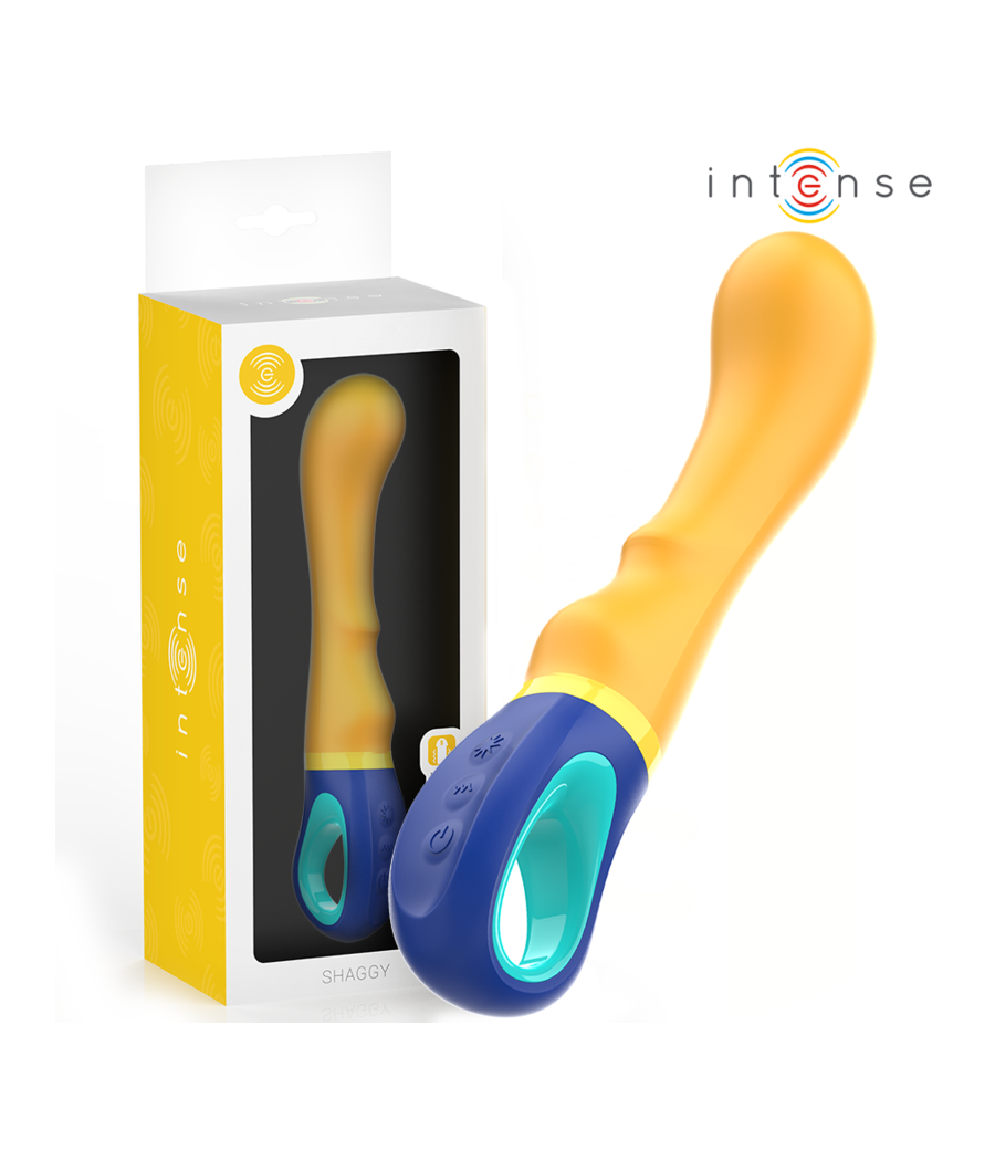 INTENSE - VIBRATEUR POINT G JAUNE SHAGGY