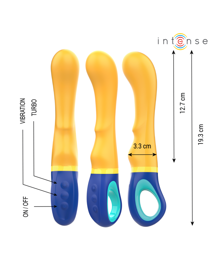 INTENSE - SHAGGY VIBRADOR PUNTO-G AMARILLO