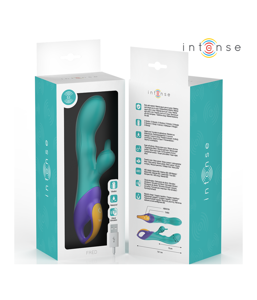 INTENSE - FRED VIBRADOR RECARGABLE RABBIT AZUL