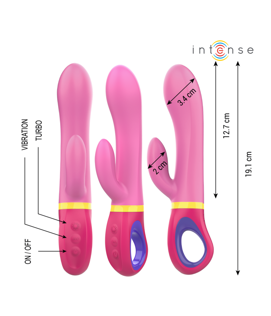 INTENSO - VIBRADOR DE COELHO ROSA DAPHNE