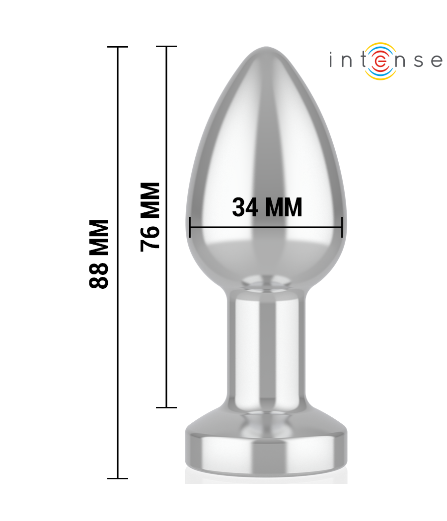 INTENSE - PLUG ANAL 10 VIBRACIONES METAL CON CONTROL REMOTO M