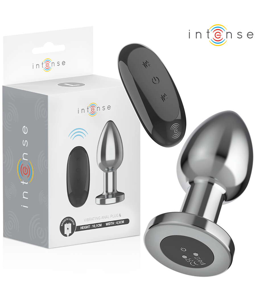 INTENSE - PLUG ANAL 10 VIBRATIONS MÉTAL AVEC TÉLÉCOMMANDE L