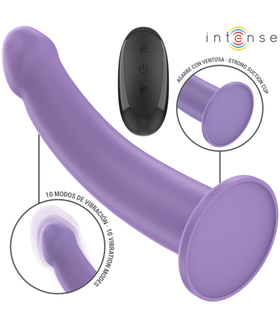 INTENSE - VIBRADOR EDDIE 17,5 CM 10 VIBRAÇÕES ROXO CONTROLE REMOTO