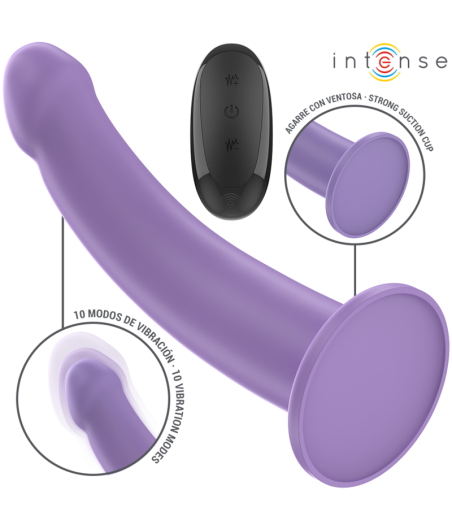 INTENSE - VIBRADOR EDDIE 17,5 CM 10 VIBRAÇÕES ROXO CONTROLE REMOTO