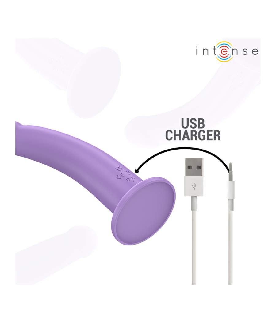 INTENSE - VIBRATORE EDDIE 17,5 CM 10 VIBRAZIONI VIOLA TELECOMANDO