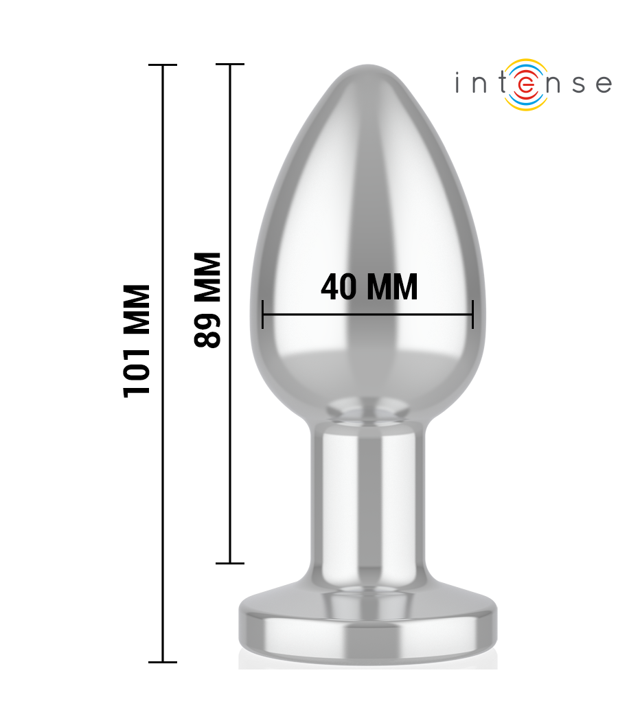 INTENSE - PLUG ANAL 10 VIBRATIONS MÉTAL AVEC TÉLÉCOMMANDE L