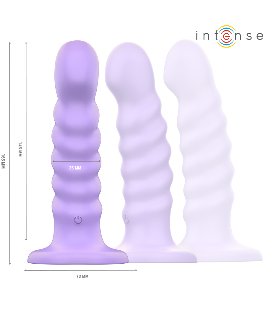 INTENSE - BRENDA VIBRATEUR TAILLE M DESIGN SPIRALE 10 VIBRATIONS VIOLET TÉLÉCOMMANDE
