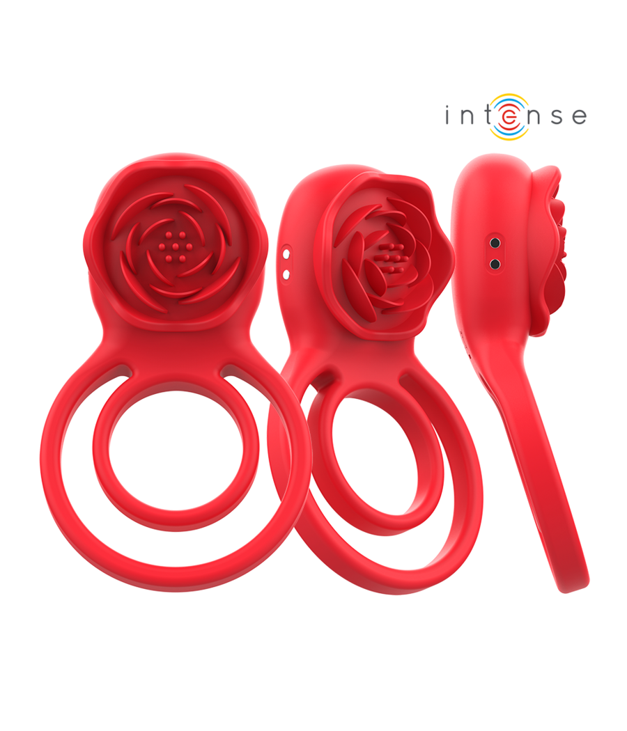 INTENSE - GAIL ROSA ESTIMULADORA 10 VIBRACIONES ROJO CONTROL REMOTO