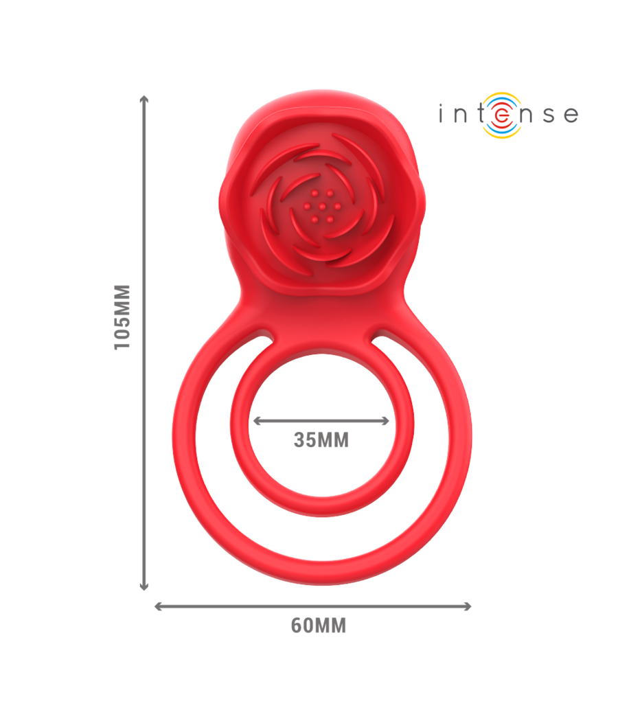 INTENSE - GAIL ROSA ESTIMULADORA 10 VIBRACIONES ROJO CONTROL REMOTO