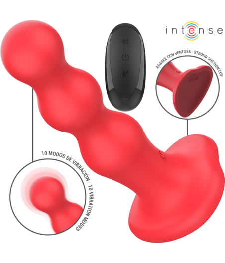 INTENSE - CODY VIBRATEUR AVEC VENTOUSE TÉLÉCOMMANDE ROUGE
