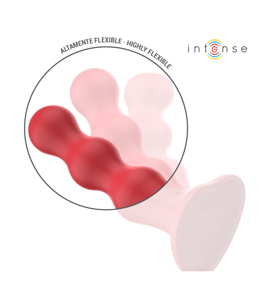 INTENSE - CODY VIBRATOR WITH SUCTION CUP RED REMOTE CONTROL