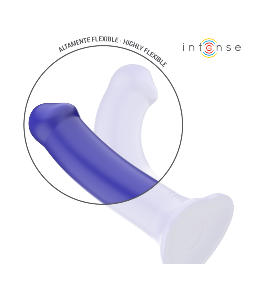 INTENSE - VIBRADOR VICTORIA COM VENTOSA 10 VIBRAÇÕES AZUL ESCURO CONTROLE REMOTO
