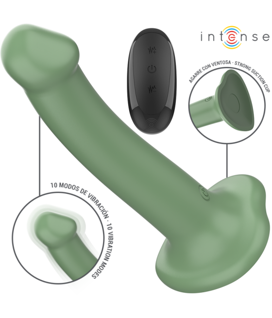 INTENSE - VIBRADOR BECCA COM VENTOSA 10 VIBRAÇÕES VERDE CONTROLE REMOTO