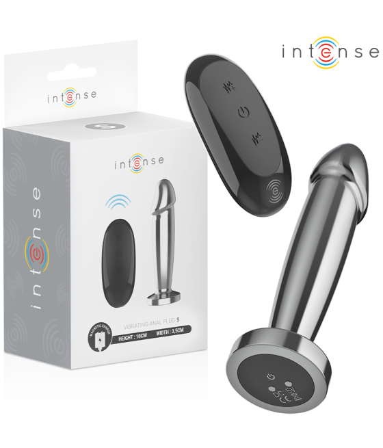 INTENSE - ANAL PLUG 10 VIBRATIONS METAL DILDO WITH REMOTE CONTROL S