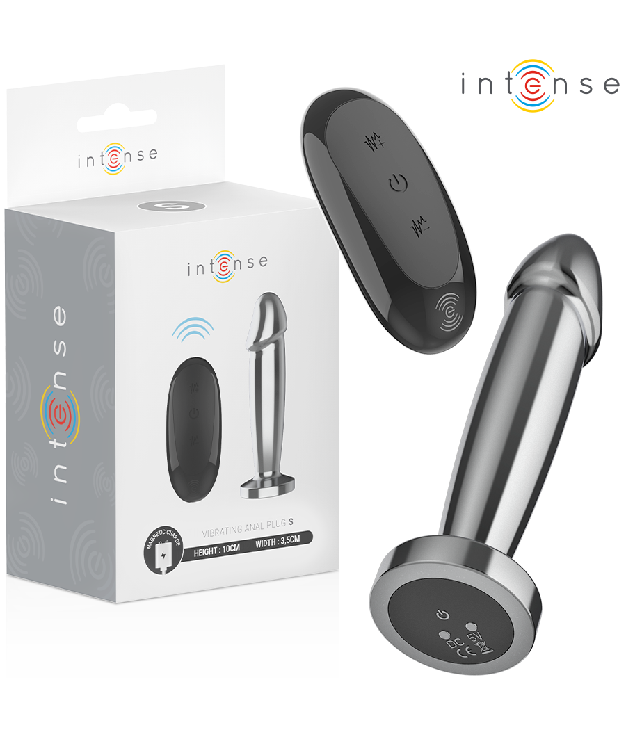 INTENSE - ANAL PLUG 10 VIBRAZIONI DILDO METALLO CON TELECOMANDO S