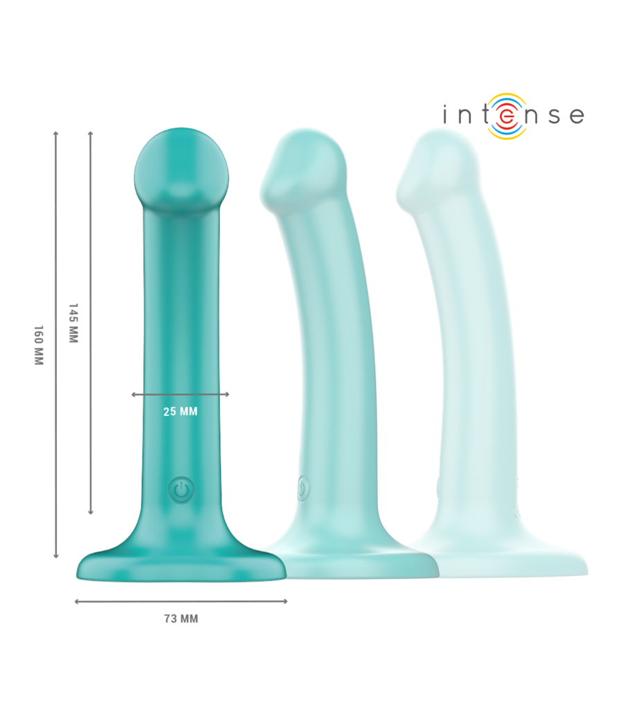 INTENSE - KATIE VIBRATEUR AVEC VENTOUSE 10 VIBRATIONS TÉLÉCOMMANDE BLEUE