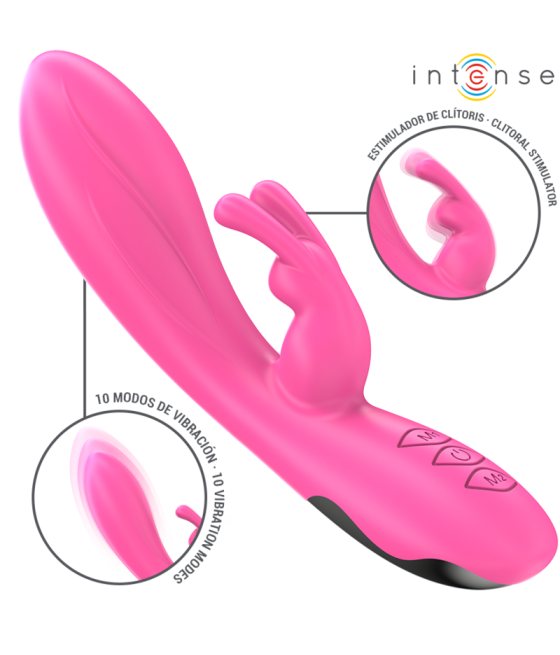INTENSE - RANDALL VIBRATEUR RABBIT 10 VIBRATIONS ROSE