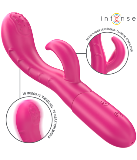 INTENSE - AMARA VIBRADOR COM LÍNGUA ESTIMULANTE 10 VIBRAÇÕES ROSA