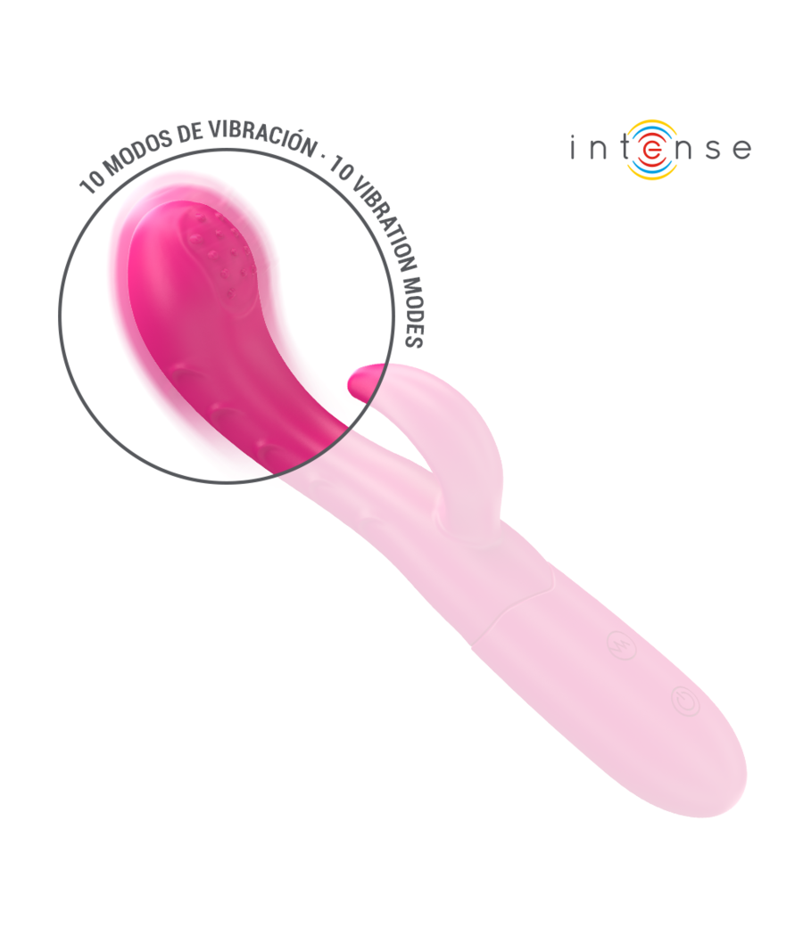 INTENSE - AMARA VIBRATOR MIT STIMULIERENDER ZUNGE 10 VIBRATIONEN ROSA
