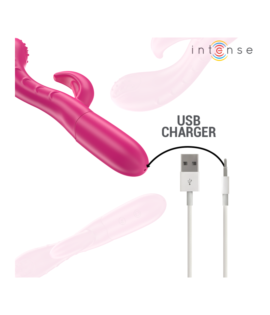 INTENSE - AMARA VIBRATOR WITH STIMULATING TONGUE 10 VIBRATIONS PINK