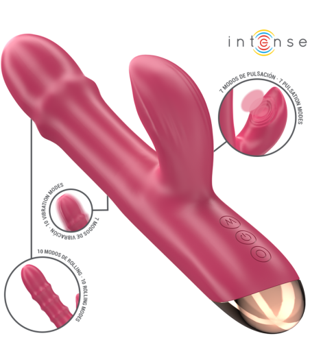 INTENSE - CHLOE MULTIFUNCTION VIBRATOR 3 IN 1 RED