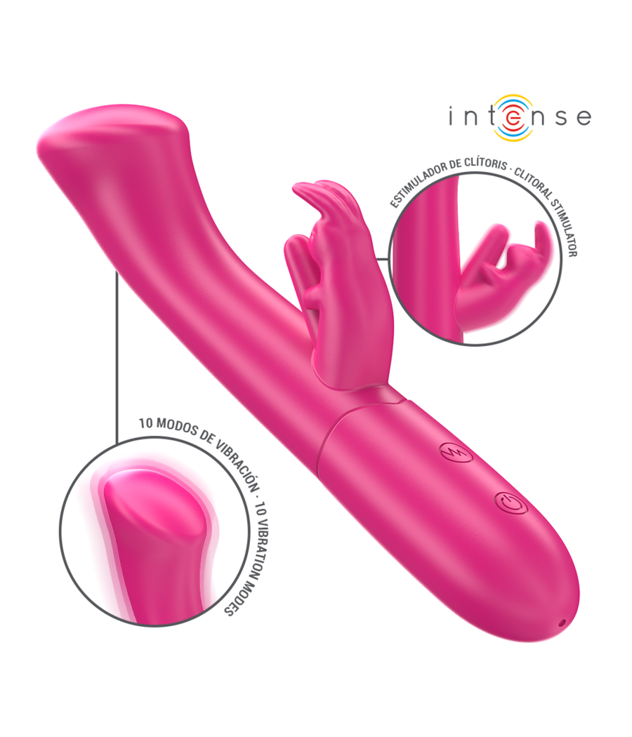 INTENSE - JULIETA VIBRATORE CONIGLIO 18,6 CM 10 VIBRAZIONI ROSA