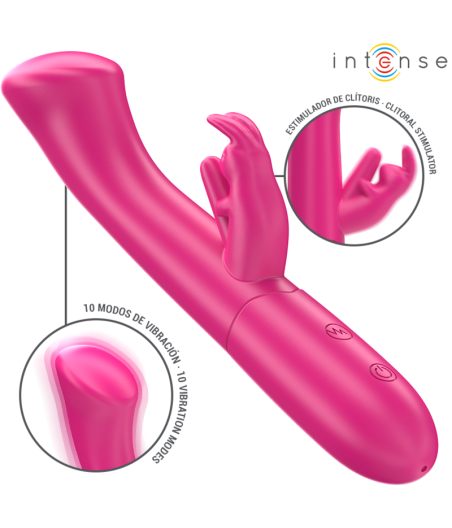 INTENSE - JULIETA VIBRATEUR RABBIT 18,6 CM 10 VIBRATIONS ROSE