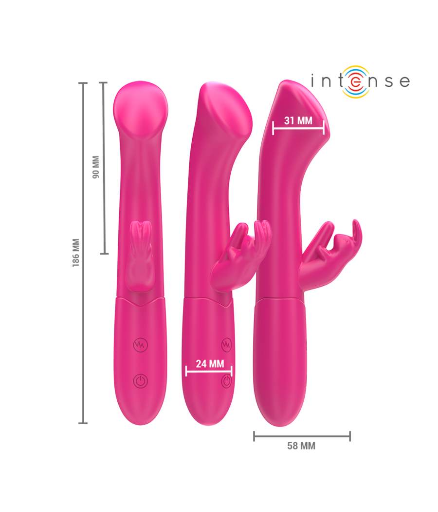 INTENSE - JULIETA RABBIT VIBRADOR 18,6 CM 10 VIBRAÇÕES ROSA
