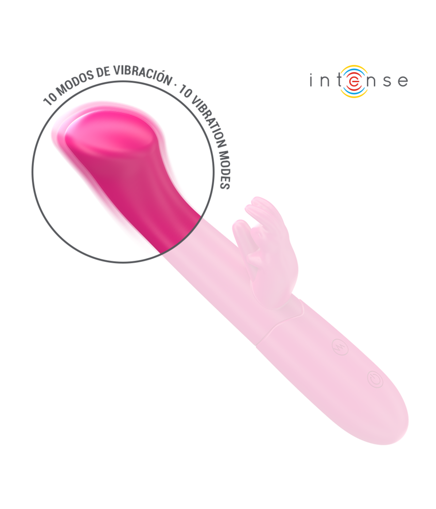INTENSE - JULIETA VIBRATORE CONIGLIO 18,6 CM 10 VIBRAZIONI ROSA