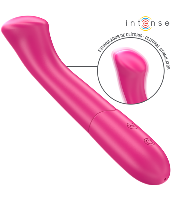 INTENSE - PATY VIBRADOR 19 CM FLEXIBLE 10 VIBRACIONES MODELO 2 ROSA