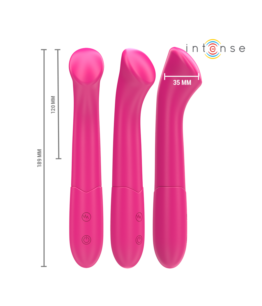 INTENSE - PATY VIBRATORE 19 CM FLESSIBILE 10 VIBRAZIONI MODELLO 2 ROSA