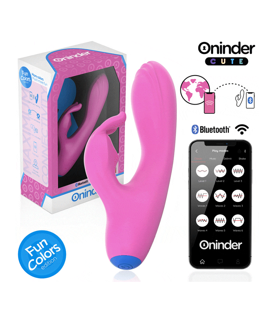 ONINDER CUTE - LOVE BUNNY VIBRATEUR POINT G CLITORIS - APPLICATION GRATUITE MONDIALE