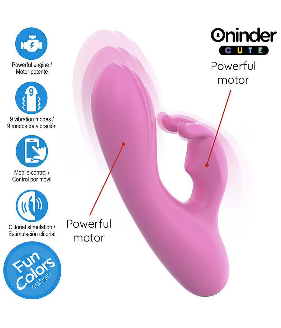 ONINDER CUTE - VIBRATORE CONIGLIETTO D'AMORE PER PUNTO G E CLITORIDE - APP GRATUITA IN TUTTO IL MONDO