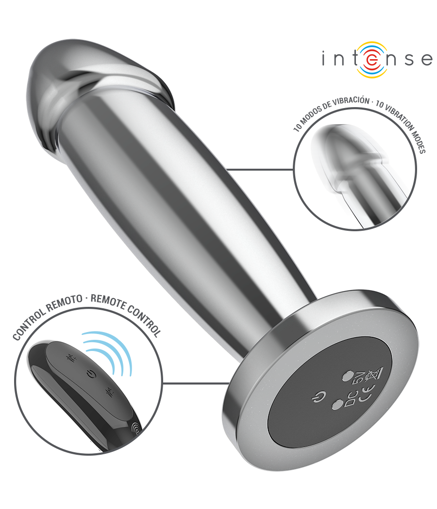 INTENSE - ANAL PLUG 10 VIBRATIONEN METALLDILDO MIT FERNBEDIENUNG M