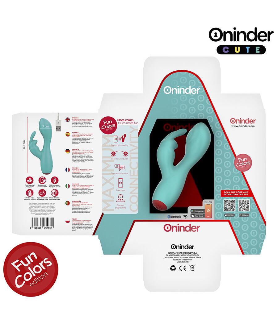 ONINDER CUTE - LOVE BUNNY VIBRADOR PUNTO G Y CLÍTORIS - APP MUNDIAL GRATUITA