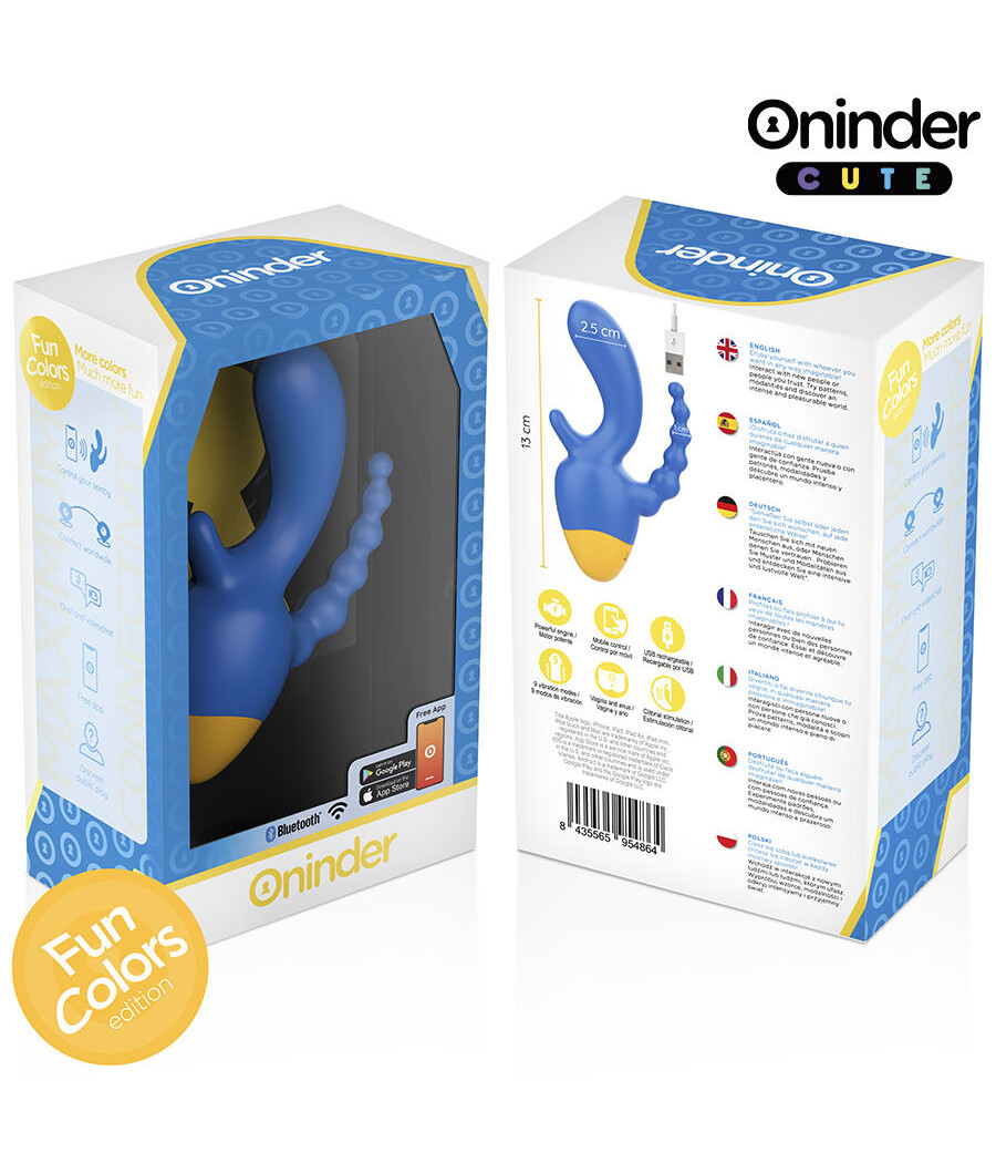 ONINDER CUTE - LOVE 3 SOME TRIPLO VIBRATORE - APP GRATUITA IN TUTTO IL MONDO